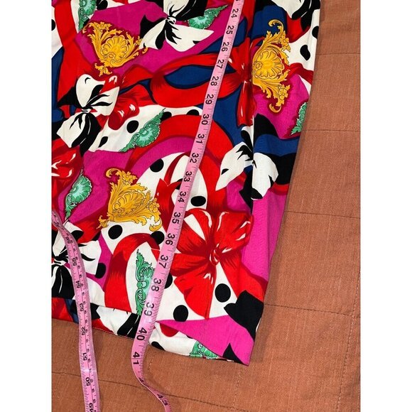 Morton Myles Vintage y2KPuff Sleeve Polka Dots Print Sequined Party Dress Women - Picture 8 of 10